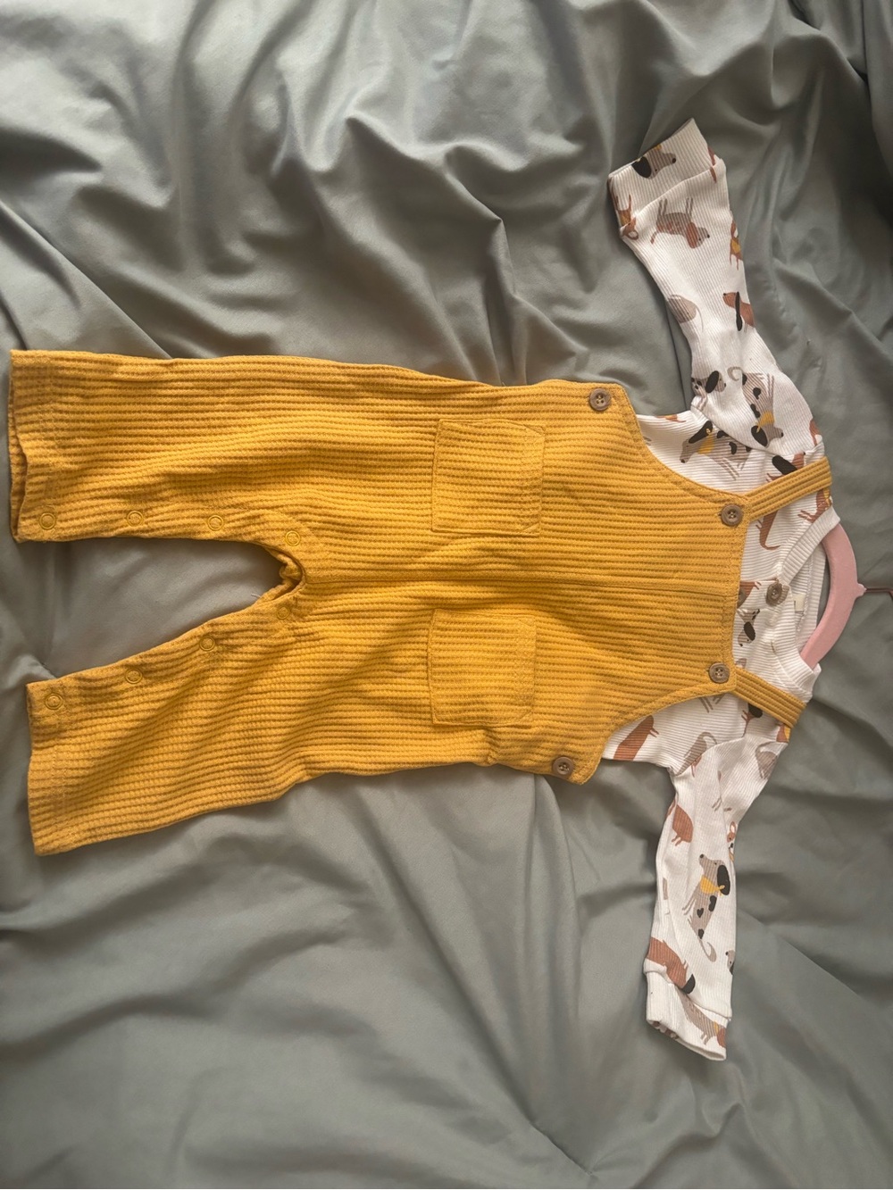Mustard Yellow Kids Overalls